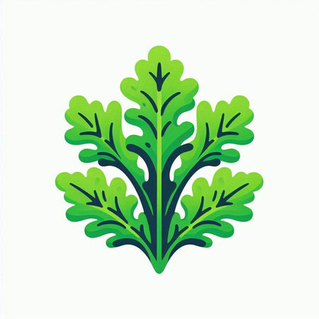 Green leaf isolated on white background. Vector illustration. Eps 10.のイラスト素材