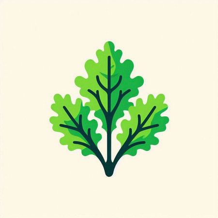 Fresh green leaves of arugula. Vector illustration in flat styleのイラスト素材
