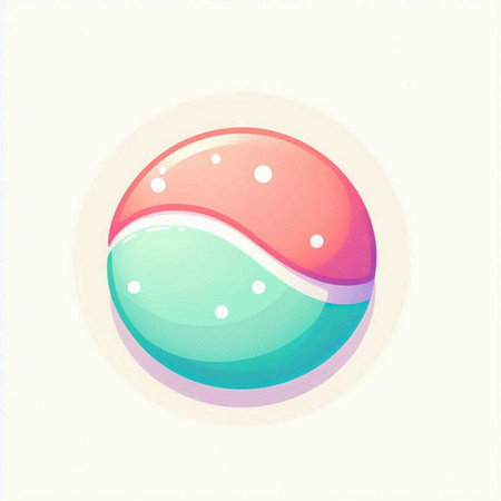 abstract colorful circle icon in watercolor style on a white backgroundのイラスト素材