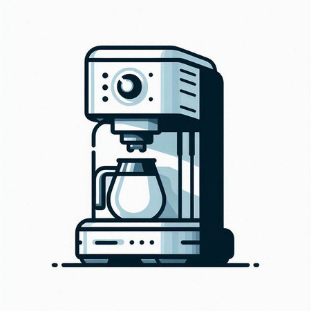 Coffee machine icon. Vector illustration of a coffee maker.のイラスト素材
