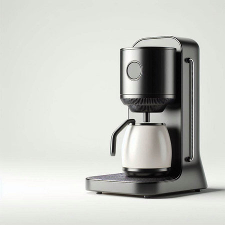 Coffee maker on a white background. 3d rendering.のイラスト素材