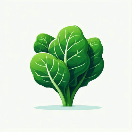 Lettuce vector illustration on white background. Lettuce icon.のイラスト素材