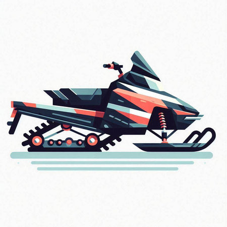 Snowmobile vector illustration. Snowmobile icon. Snowmobile vector illustration.のイラスト素材