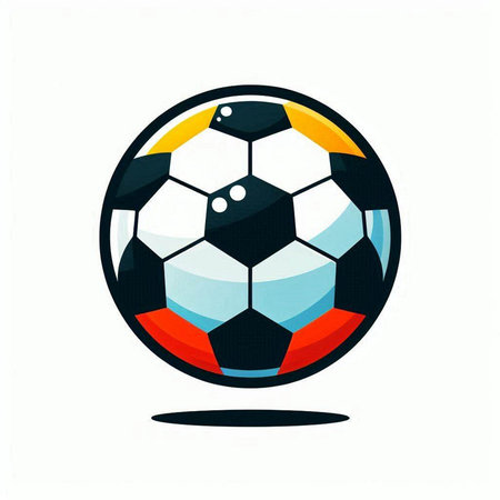 Soccer ball icon. Vector illustration. Isolated on white background.のイラスト素材