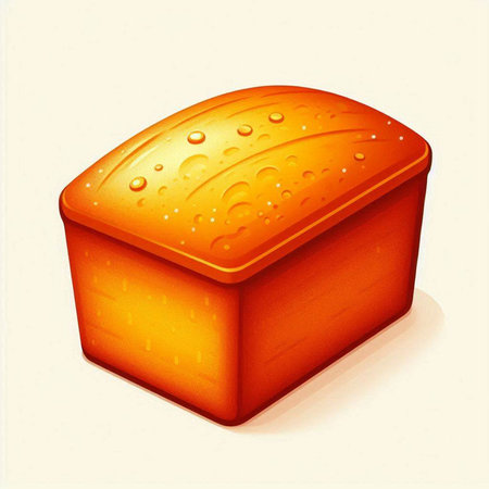 Illustration of a cube of cheese with water drops on a white backgroundのイラスト素材