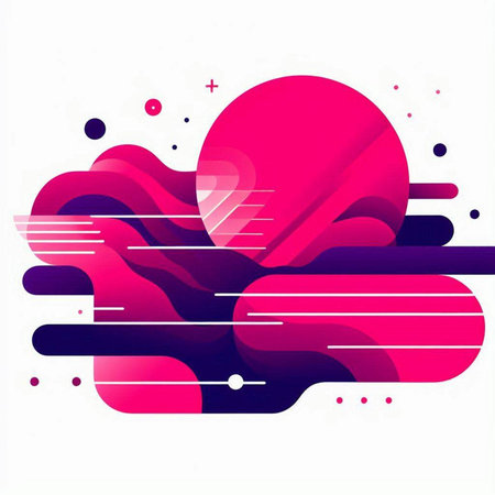 Abstract geometric background with liquid shapes. Vector illustration for your design.のイラスト素材