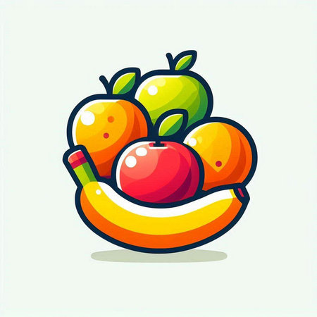 Fruit vector icon. Cartoon illustration of fruit vector icon for web designのイラスト素材