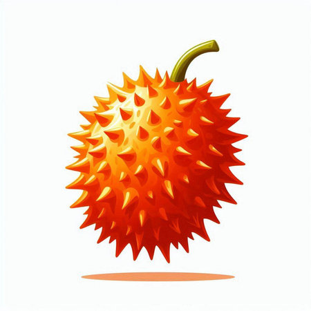 Gac fruit isolated on white background. Vector illustration. Eps 10.のイラスト素材