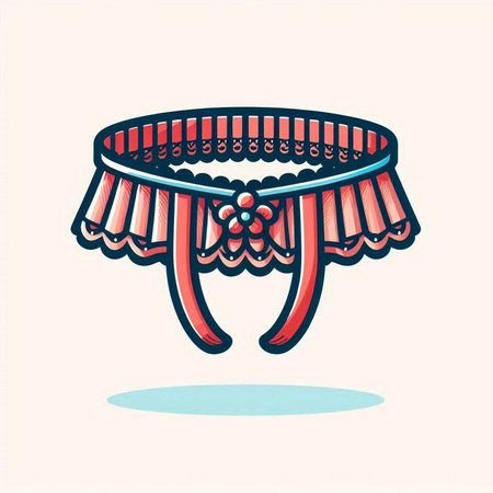 Illustration of a Beaded Beaded Silhouetteのイラスト素材