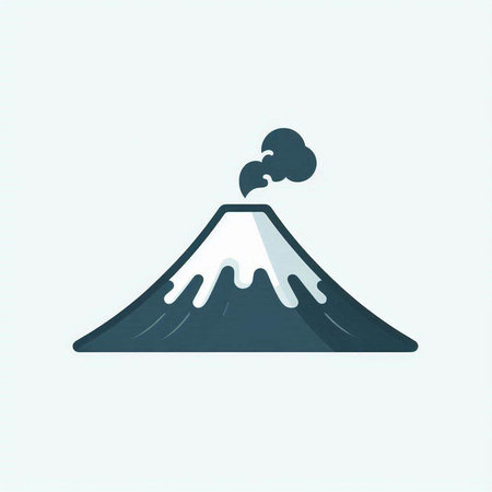 Mountain icon. Vector illustration. Flat design style eps 10のイラスト素材