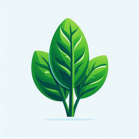 Green leaves on white background. Vector illustration. Eps 10 file.のイラスト素材