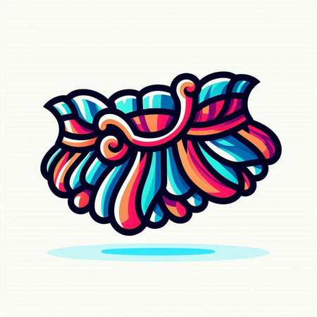 Colorful doodle flower. Hand-drawn vector illustration.のイラスト素材