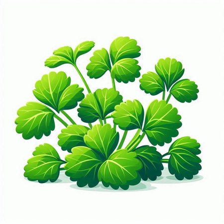 Parsley isolated on white background. Vector illustration. Eps 10.のイラスト素材