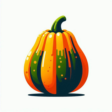Pumpkin isolated on white background. Vector illustration. Eps 10.のイラスト素材