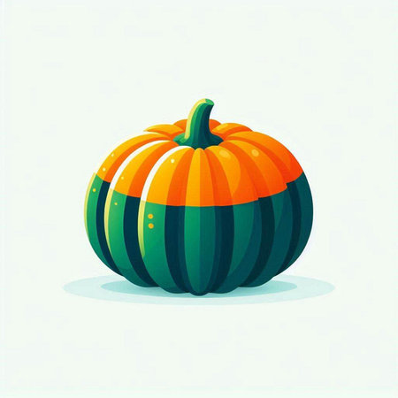 Pumpkin on a white background. Vector illustration of a pumpkin.のイラスト素材