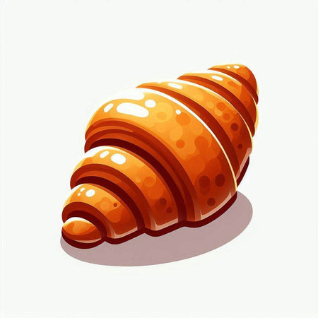 Croissant isolated on white background. Vector illustration. Eps 10のイラスト素材