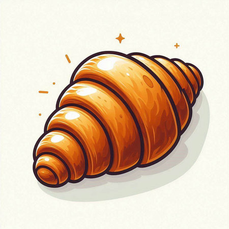 Croissant vector icon. Vector illustration of croissant.のイラスト素材