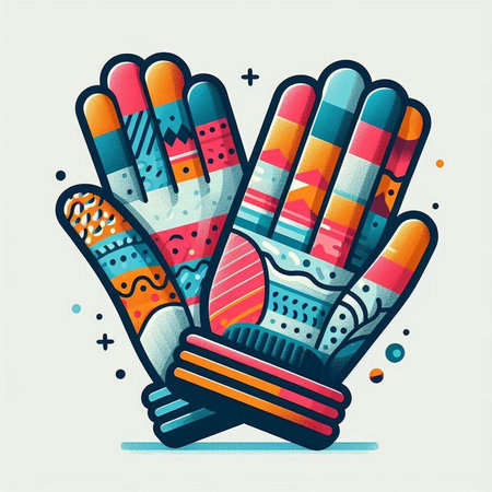 Vector illustration of human hand. Colorful design elements for your application or corporate identity.のイラスト素材