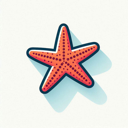Starfish on a white background. Vector illustration. Eps 10.のイラスト素材