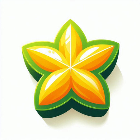 Star fruit icon on white background. Vector illustration. Eps 10.のイラスト素材