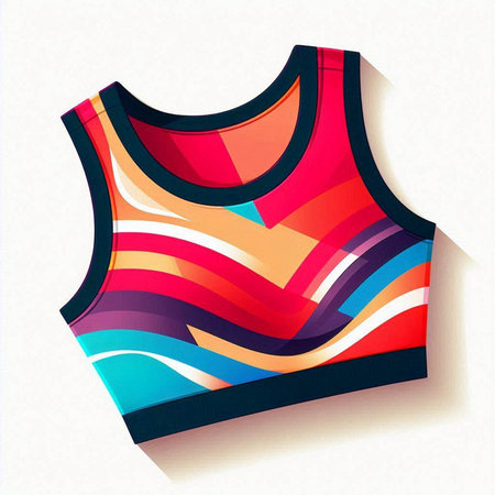 Sportswear design template. Colorful sportswear design.のイラスト素材