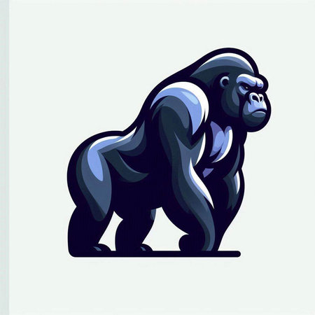 Gorilla vector illustration. Isolated on a white background.のイラスト素材