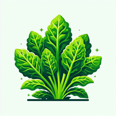Leaves of chard on a white background. Vector illustration.のイラスト素材