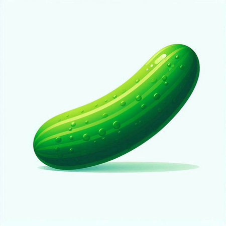 Cucumber on white background. Vector illustration. Eps 10.のイラスト素材
