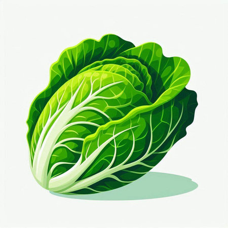 chinese cabbage isolated on white background. Vector illustration. Eps 10のイラスト素材