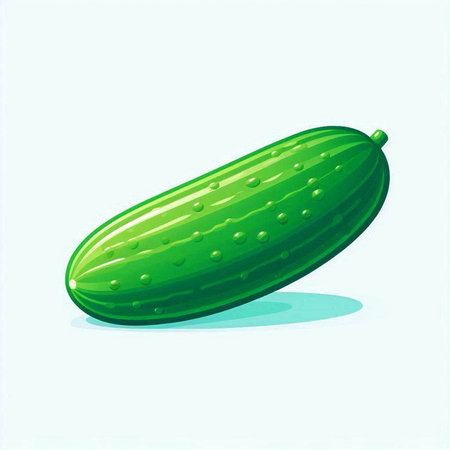 Cucumber isolated on white background. Vector illustration. Eps 10.のイラスト素材