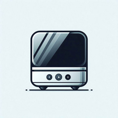 Retro TV icon, vector illustration. Flat design style. Vector Illustration.のイラスト素材