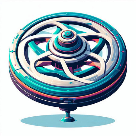 Videogame wheel on a white background. Vector illustration.のイラスト素材