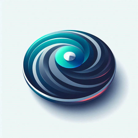 abstract blue circle on white background, vector illustration eps10のイラスト素材