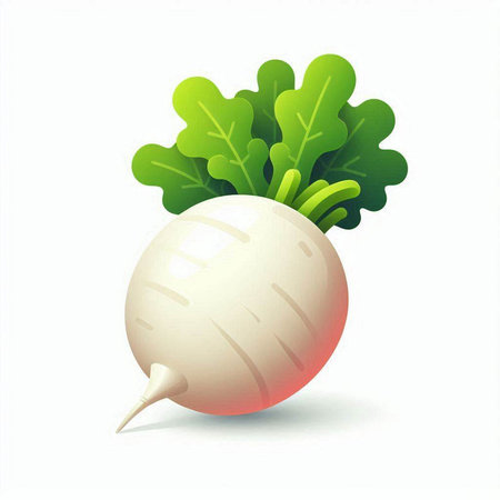 Radish isolated on white background. Vector illustration. Eps 10.のイラスト素材