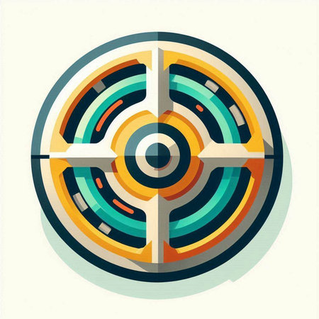 Abstract background with circles and arrows. Vector illustration. Eps 10.のイラスト素材