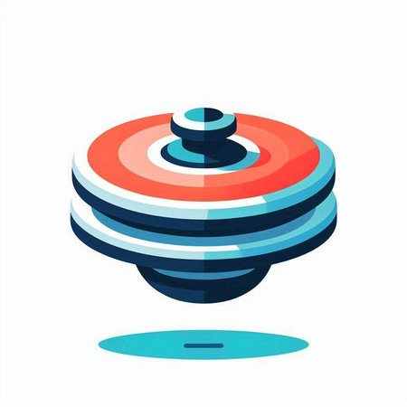 3d illustration of a blue and red spiral. Vector illustration.のイラスト素材