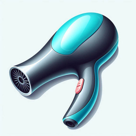 Hairdryer isolated on white background. Realistic vector illustration.のイラスト素材