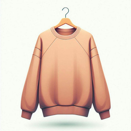 Hanger with a sweatshirt on a white background. 3d renderingのイラスト素材