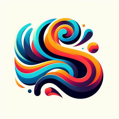 abstract background with colorful swirls, vector illustration eps10のイラスト素材