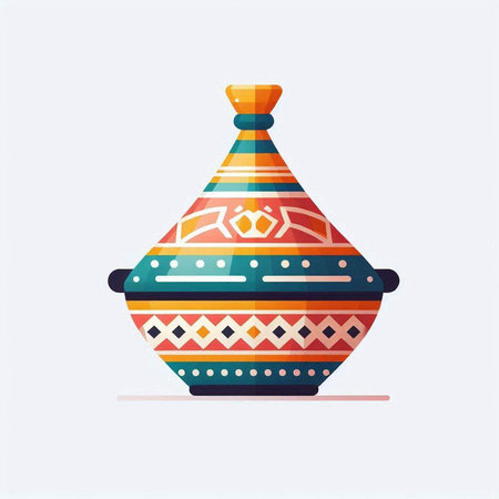 Ceramic vase. Ceramic vase. Vector illustration.のイラスト素材