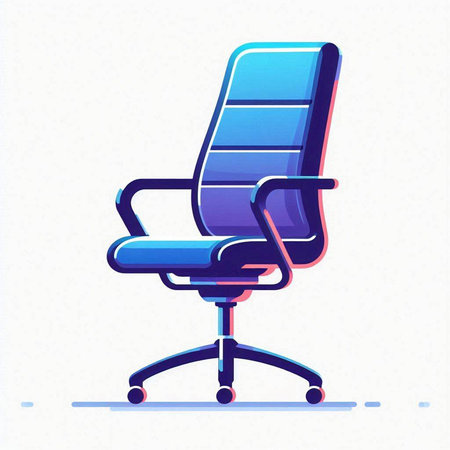 Office chair. Vector illustration. Isolated on a white background.のイラスト素材