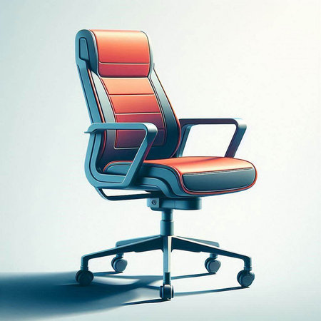 Modern office chair on a light background. 3d render illustration.のイラスト素材