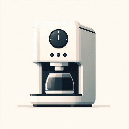 Coffee machine on a white background. Vector illustration. EPS 10のイラスト素材