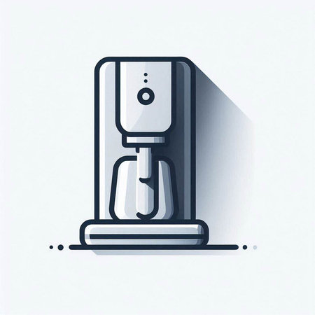 Coffee machine icon, vector illustration. Flat design style.のイラスト素材