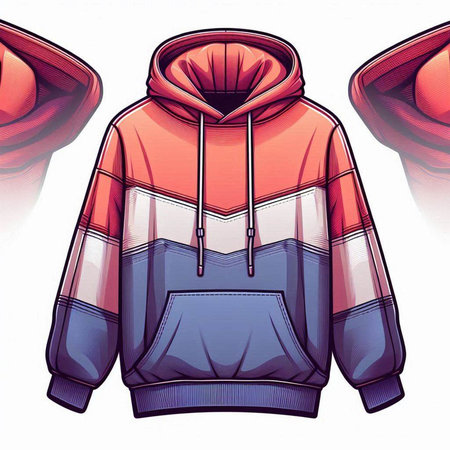 Sport hoodie. Illustration of a sporty hoodie.のイラスト素材