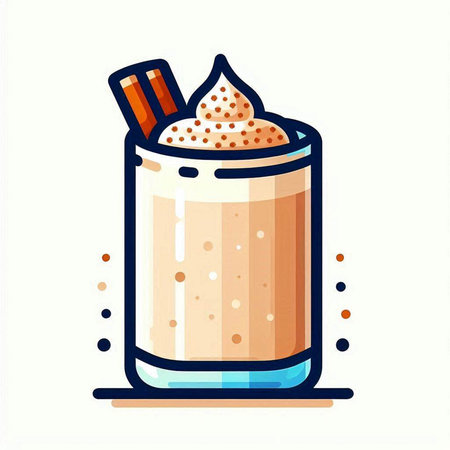 Milkshake icon. Vector illustration of milkshake in glass.のイラスト素材