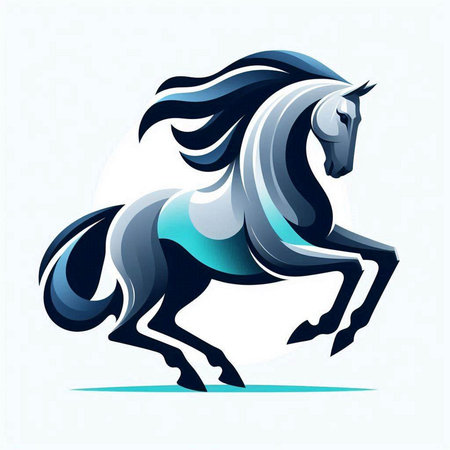 Horse on a white background, vector illustration, eps 10のイラスト素材