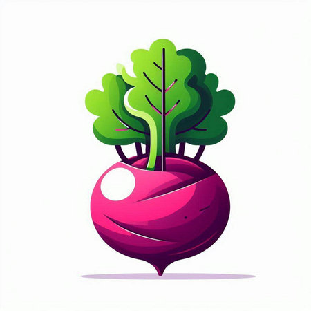 Beetroot vector illustration isolated on white background. Vegetable icon.のイラスト素材