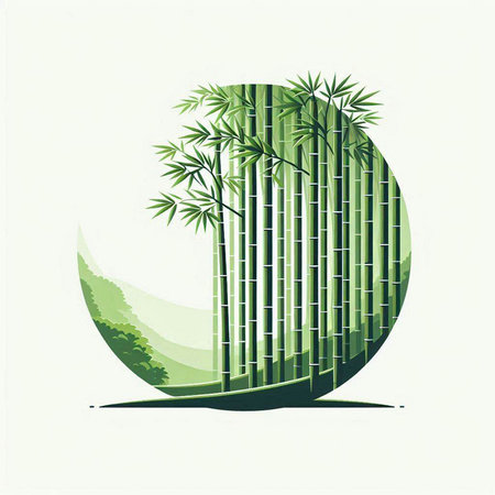 bamboo background, vector illustration, eps10, contains transparencies.のイラスト素材