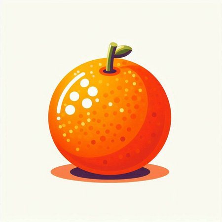 Orange fruit on a white background. Vector illustration. Eps 10.のイラスト素材